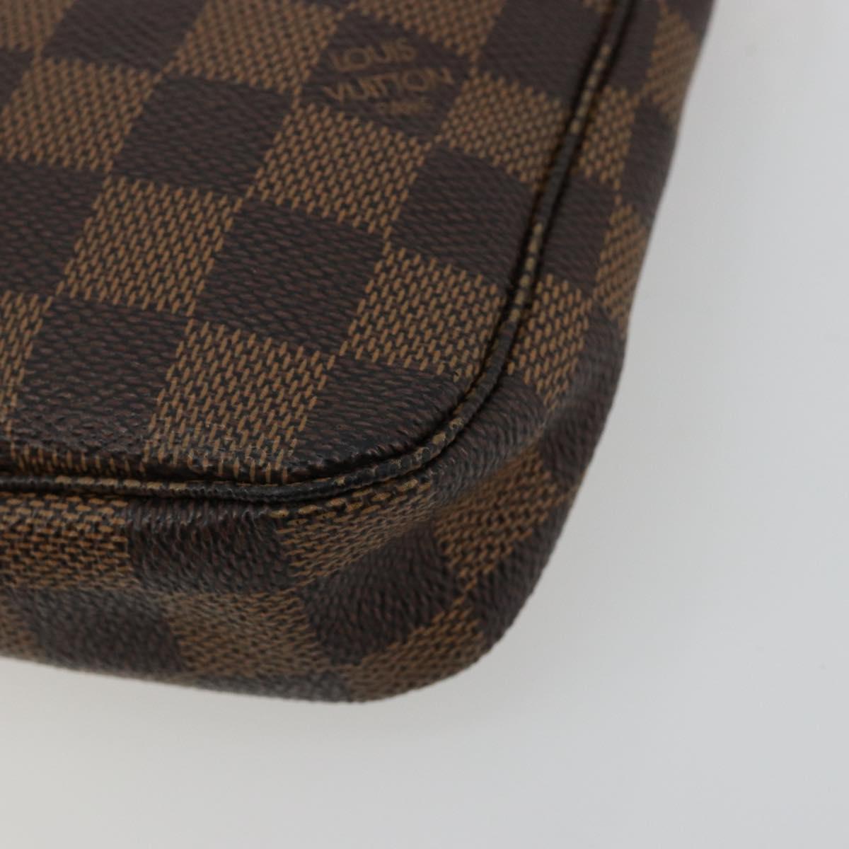 LOUIS VUITTON Damier Ebene Pochette Accessoires Pouch N41206 LV Auth 165256V