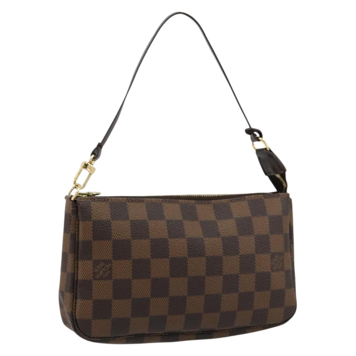 LOUIS VUITTON Damier Ebene Pochette Accessoires Pouch N41206 LV Auth 165256V