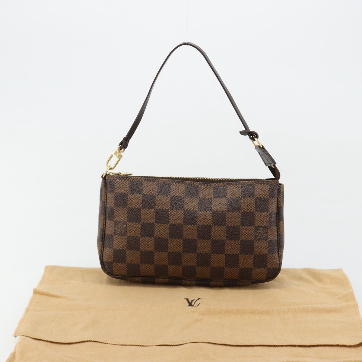 LOUIS VUITTON Damier Ebene Pochette Accessoires Pouch N41206 LV Auth 165256V
