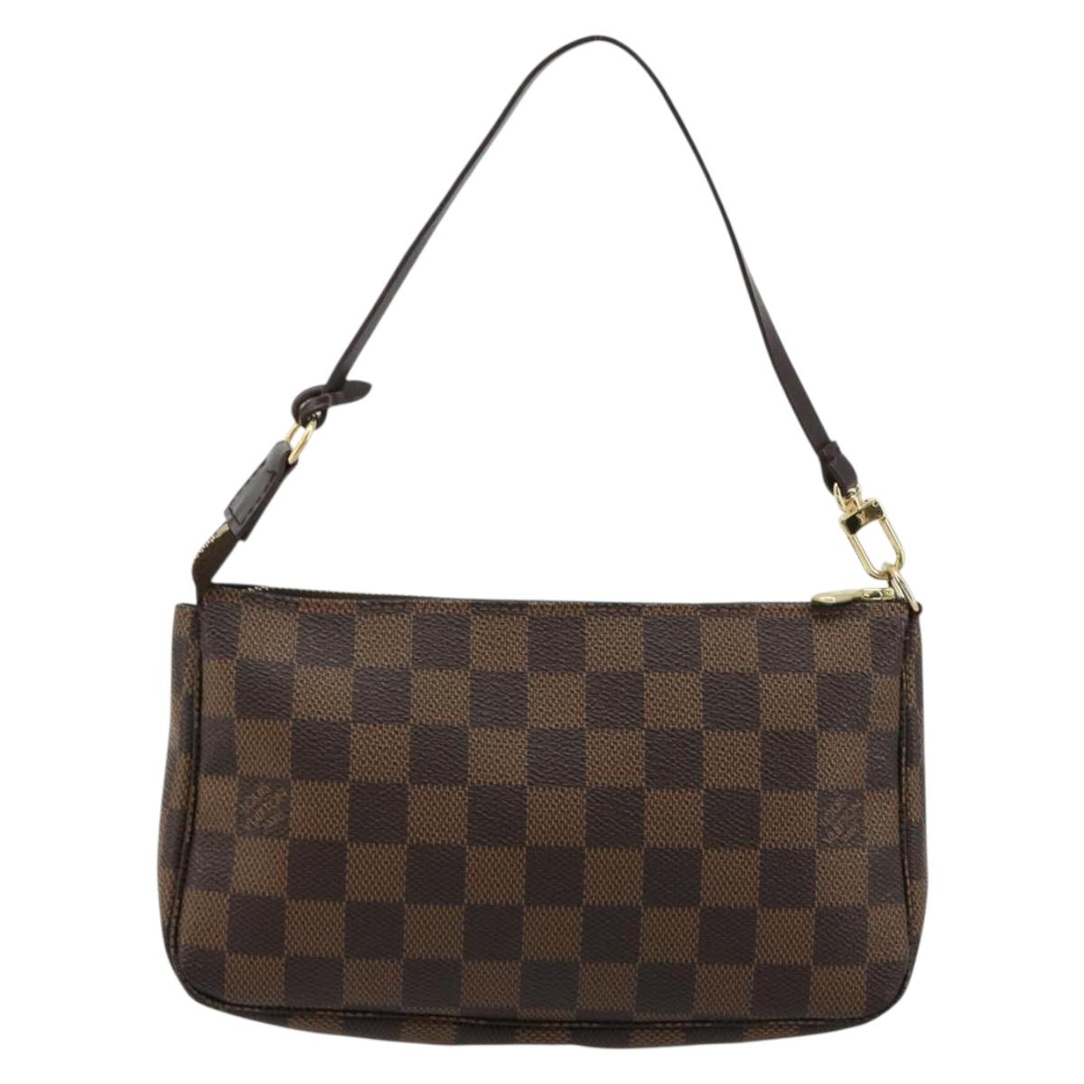 LOUIS VUITTON Damier Ebene Pochette Accessoires Pouch N41206 LV Auth 165256V