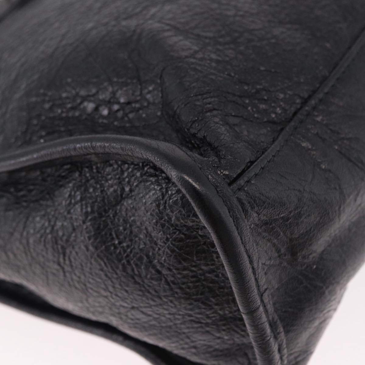 BALENCIAGA Classic Mini City Hand Bag Leather 2way Black 115748 Auth 165295SAM
