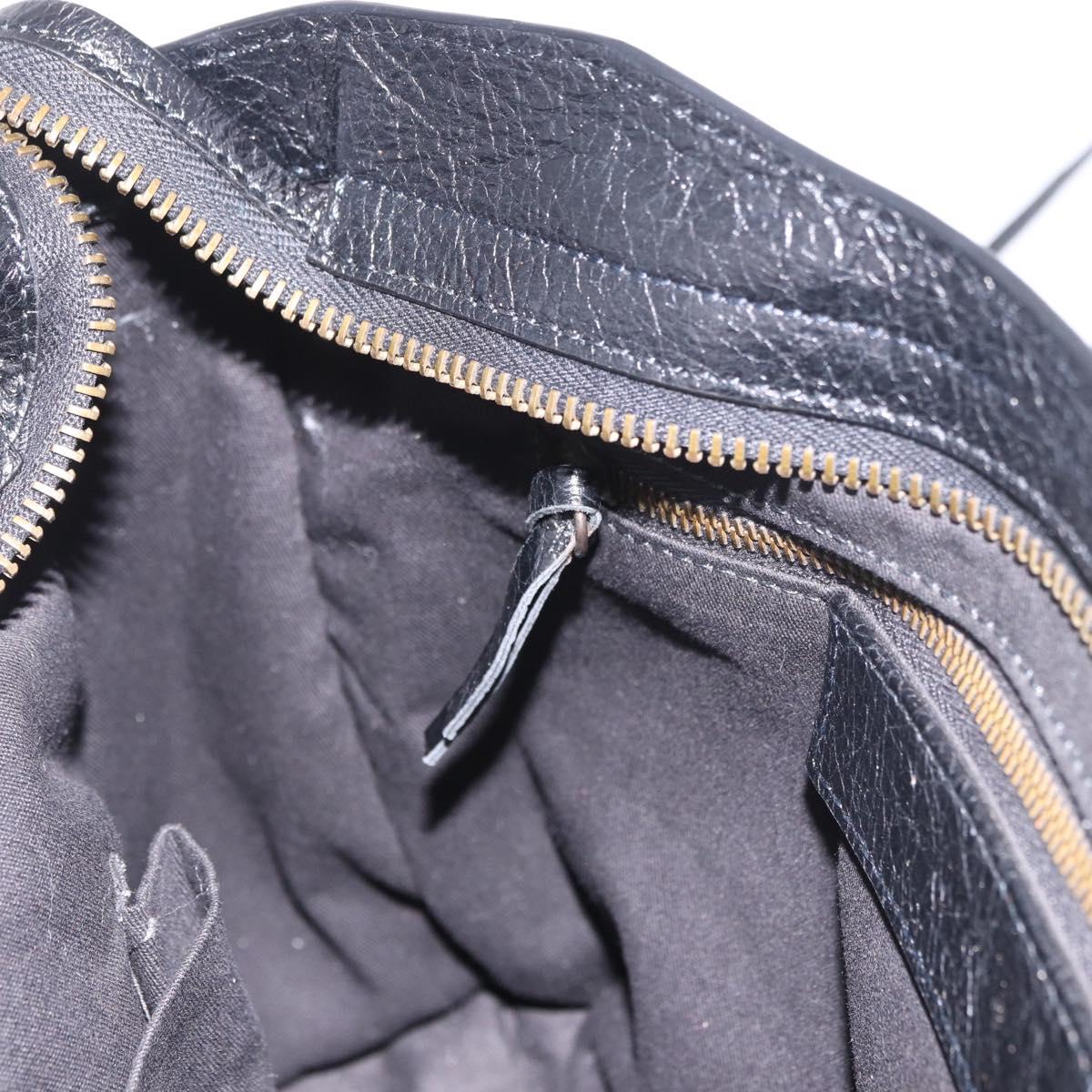 BALENCIAGA Classic Mini City Hand Bag Leather 2way Black 115748 Auth 165295SAM
