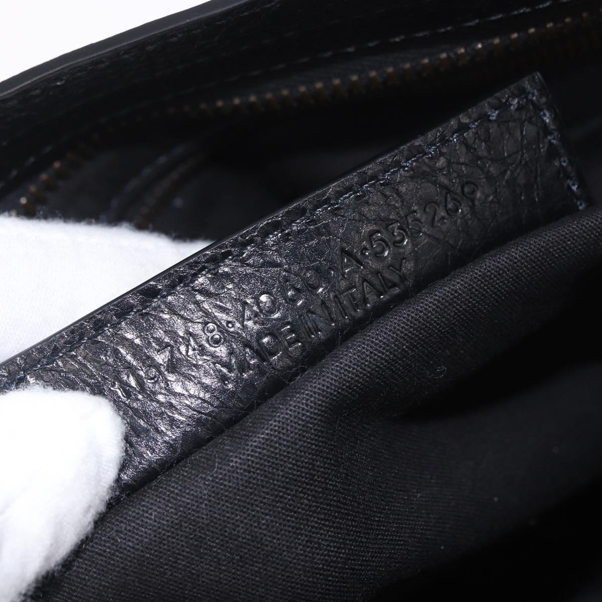 BALENCIAGA Classic Mini City Hand Bag Leather 2way Black 115748 Auth 165295SAM