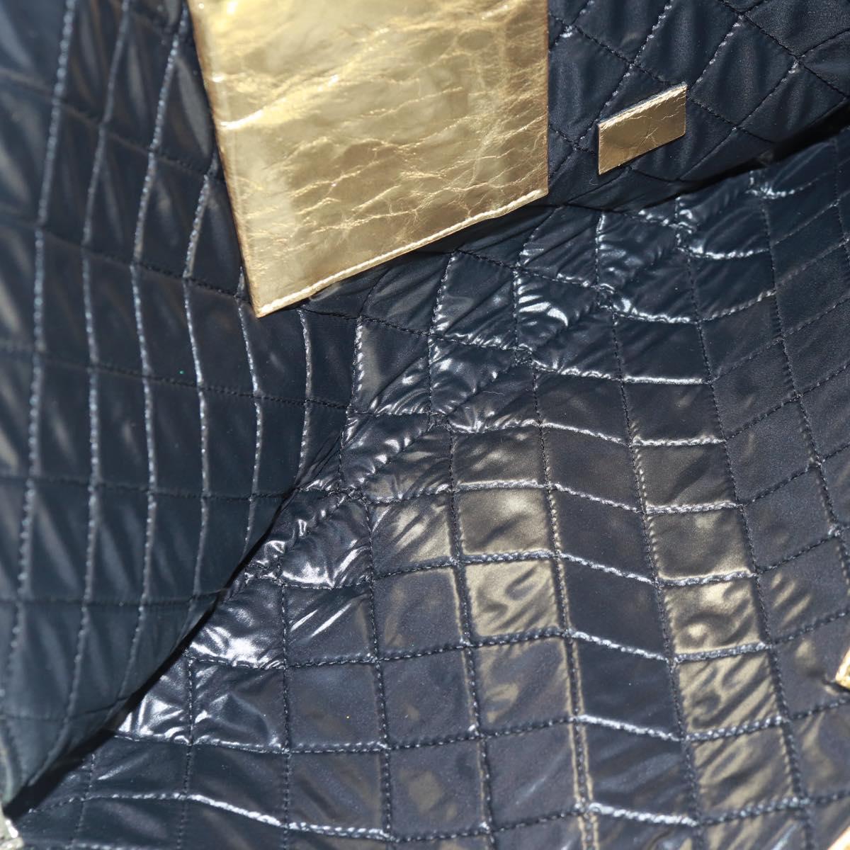 CHANEL Clutch Bag Leather Gold CC Auth 165360M