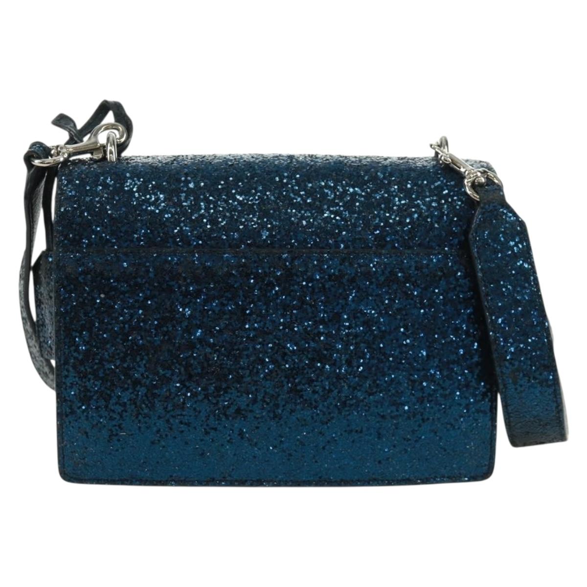 SAINT LAURENT Sunset Medium Cassandra Glitter Cassandra Bag Leather Auth 165369