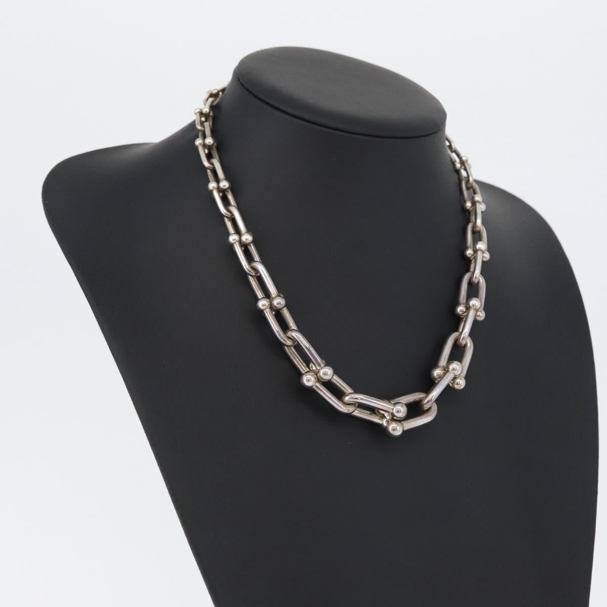 TIFFANY&Co. Hardware Graduated Link Necklace Ag925 Silver Auth 165379SM