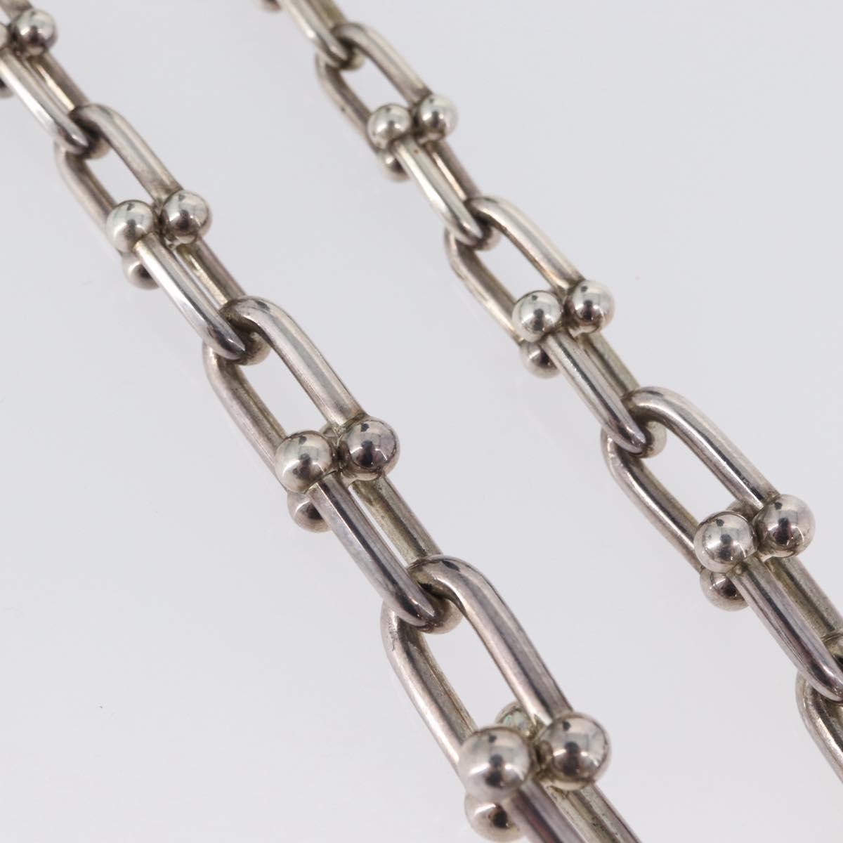TIFFANY&Co. Hardware Graduated Link Necklace Ag925 Silver Auth 165379SM