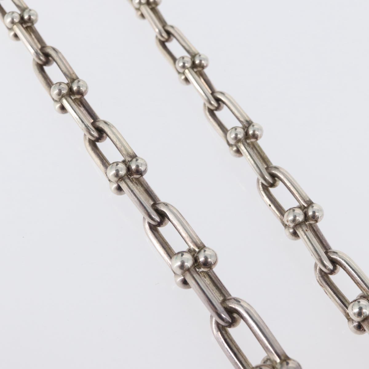 TIFFANY&Co. Hardware Graduated Link Necklace Ag925 Silver Auth 165379SM