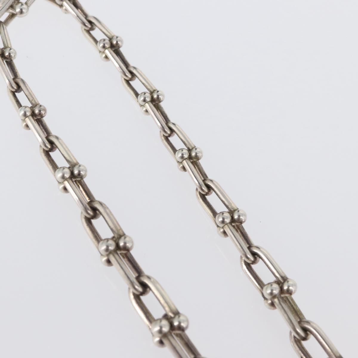 TIFFANY&Co. Hardware Graduated Link Necklace Ag925 Silver Auth 165379SM