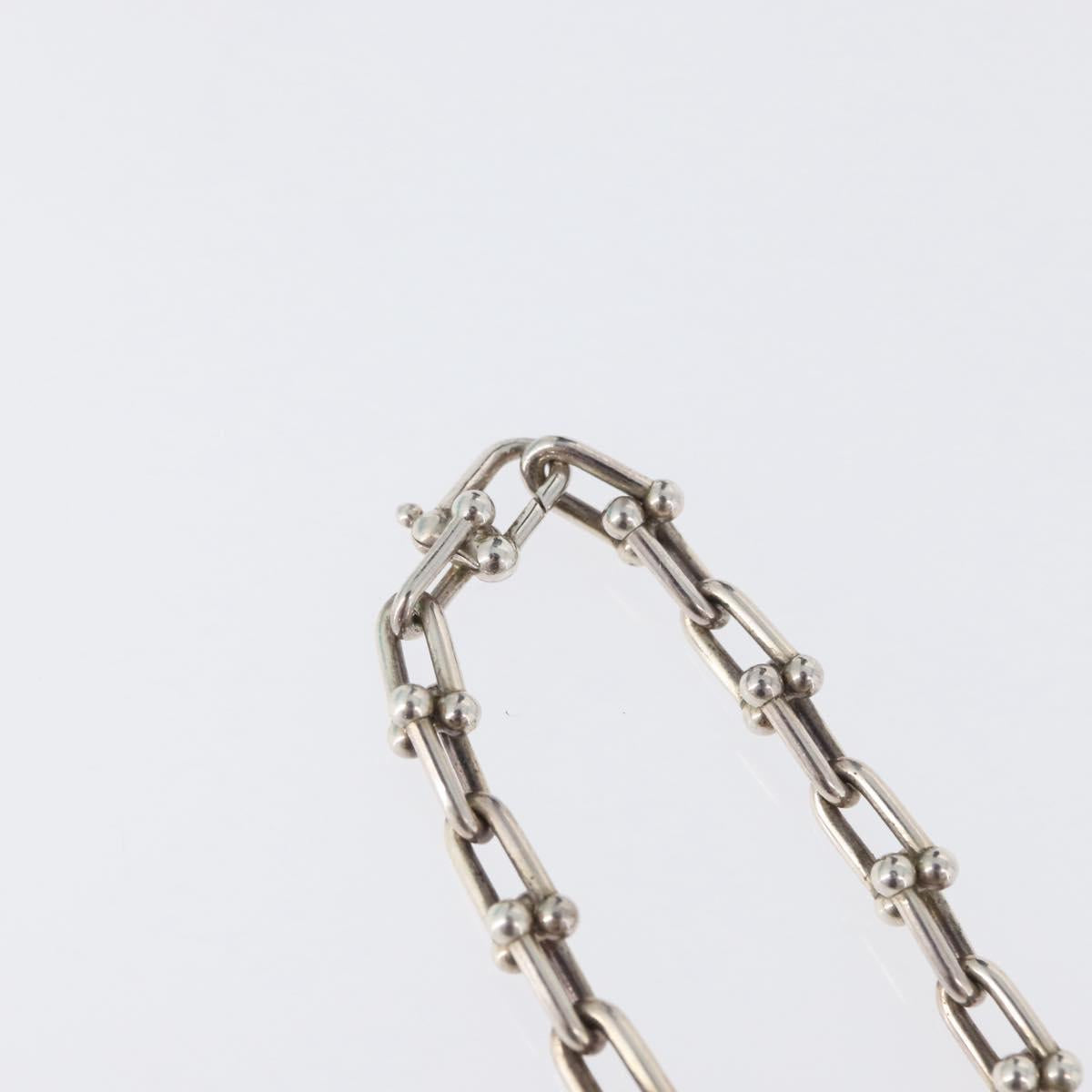 TIFFANY&Co. Hardware Graduated Link Necklace Ag925 Silver Auth 165379SM