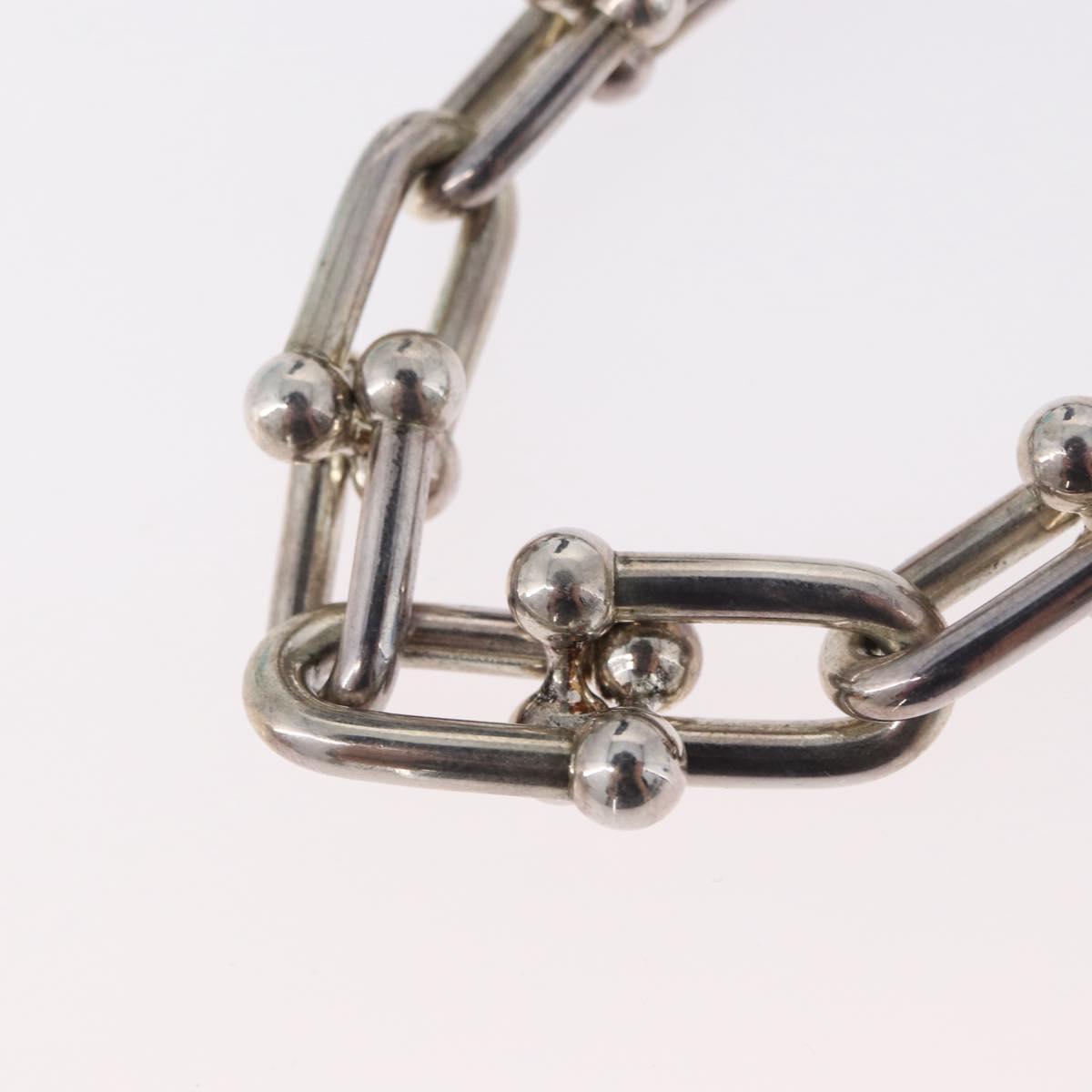 TIFFANY&Co. Hardware Graduated Link Necklace Ag925 Silver Auth 165379SM