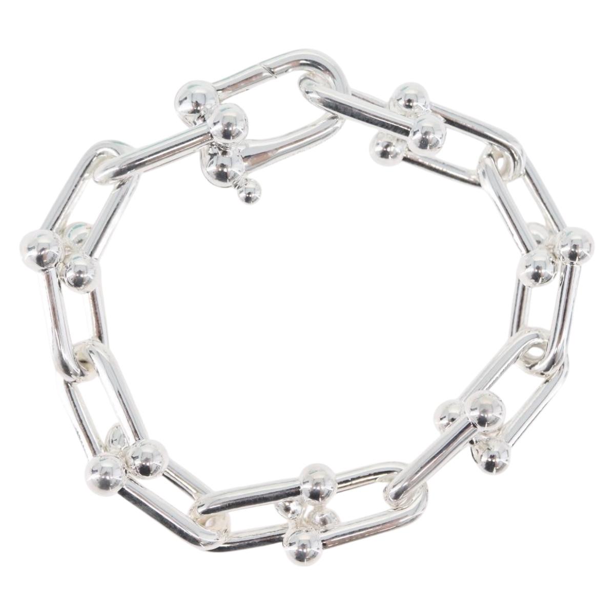 TIFFANY&Co. Hardware Large Link Bracelet Ag925 Silver Auth 165380SM