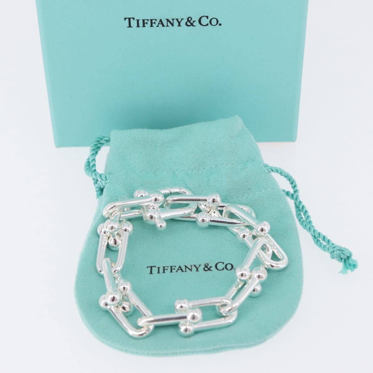 TIFFANY&Co. Hardware Large Link Bracelet Ag925 Silver Auth 165380SM