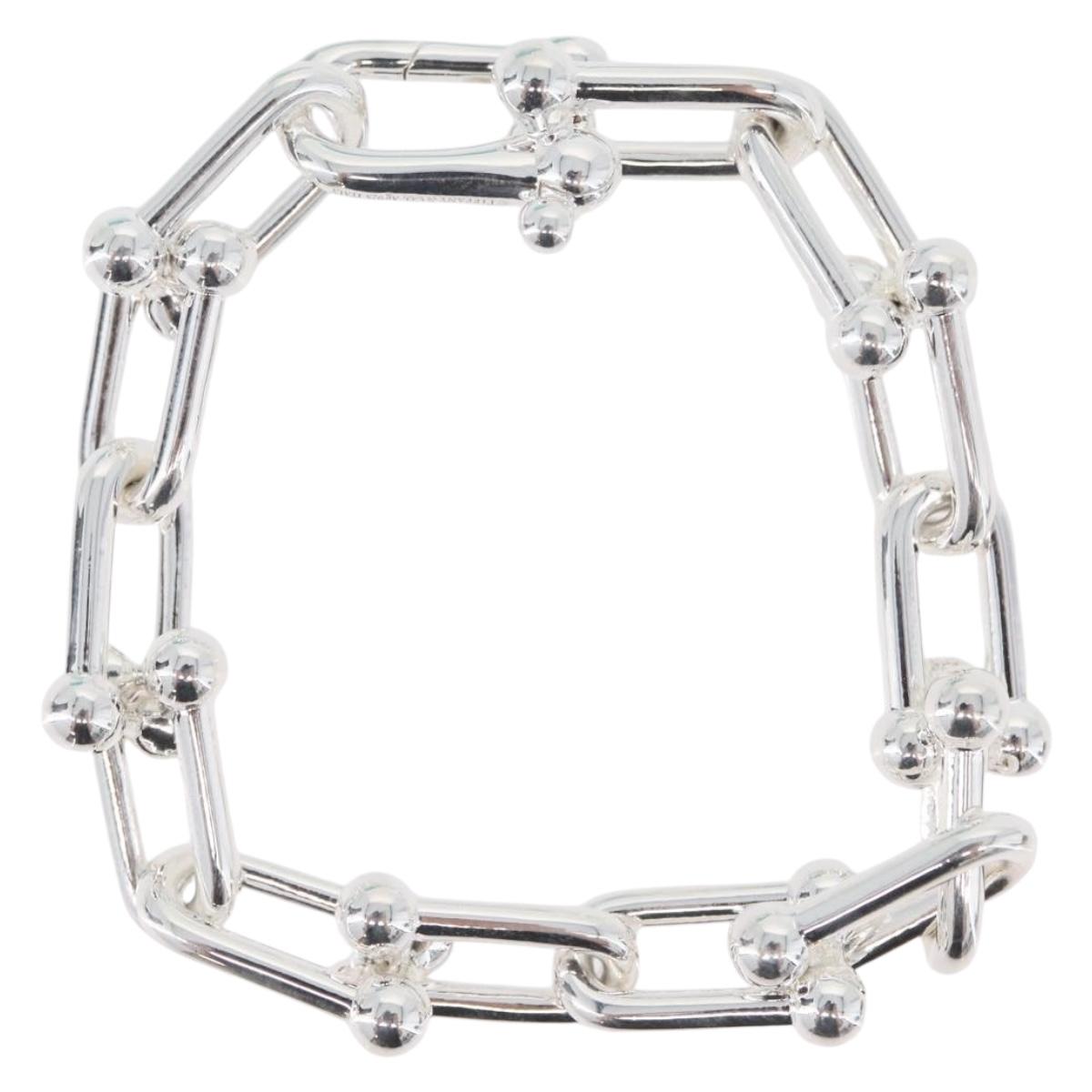 TIFFANY&Co. Hardware Large Link Bracelet Ag925 Silver Auth 165380SM