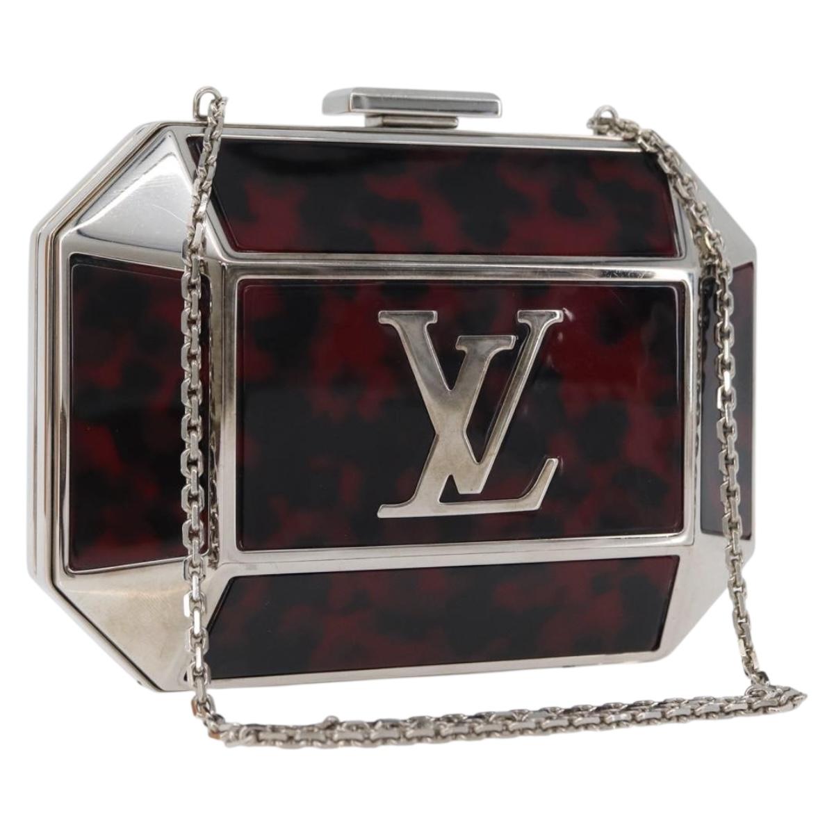 LOUIS VUITTON Chain Shoulder Bag metal Red LV Auth 165383SAM
