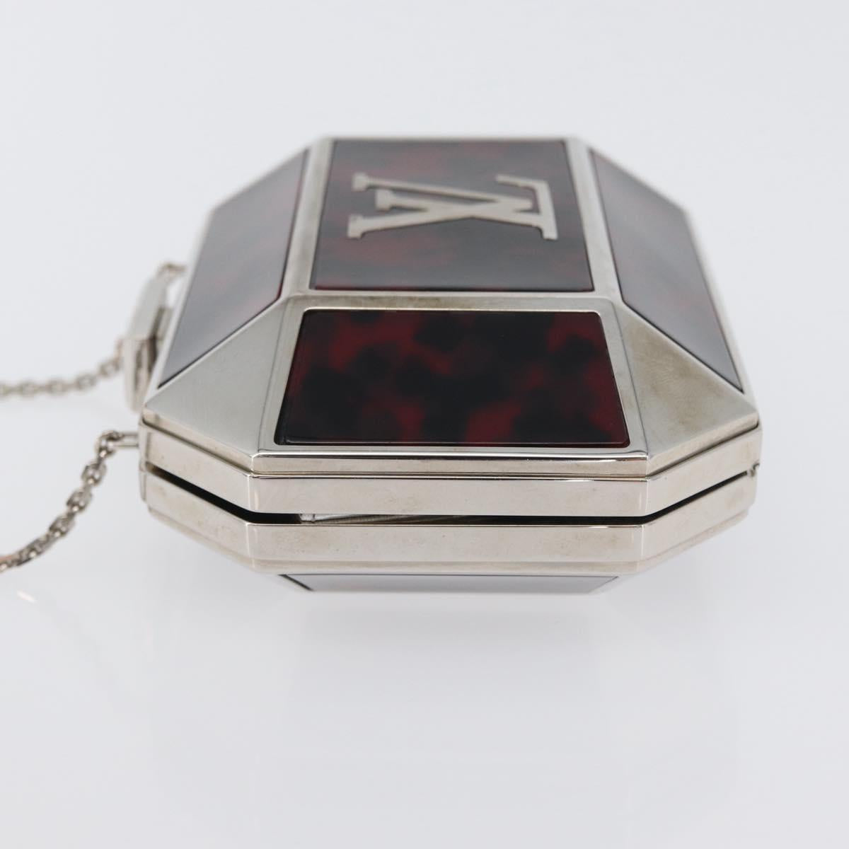 LOUIS VUITTON Chain Shoulder Bag metal Red LV Auth 165383SAM