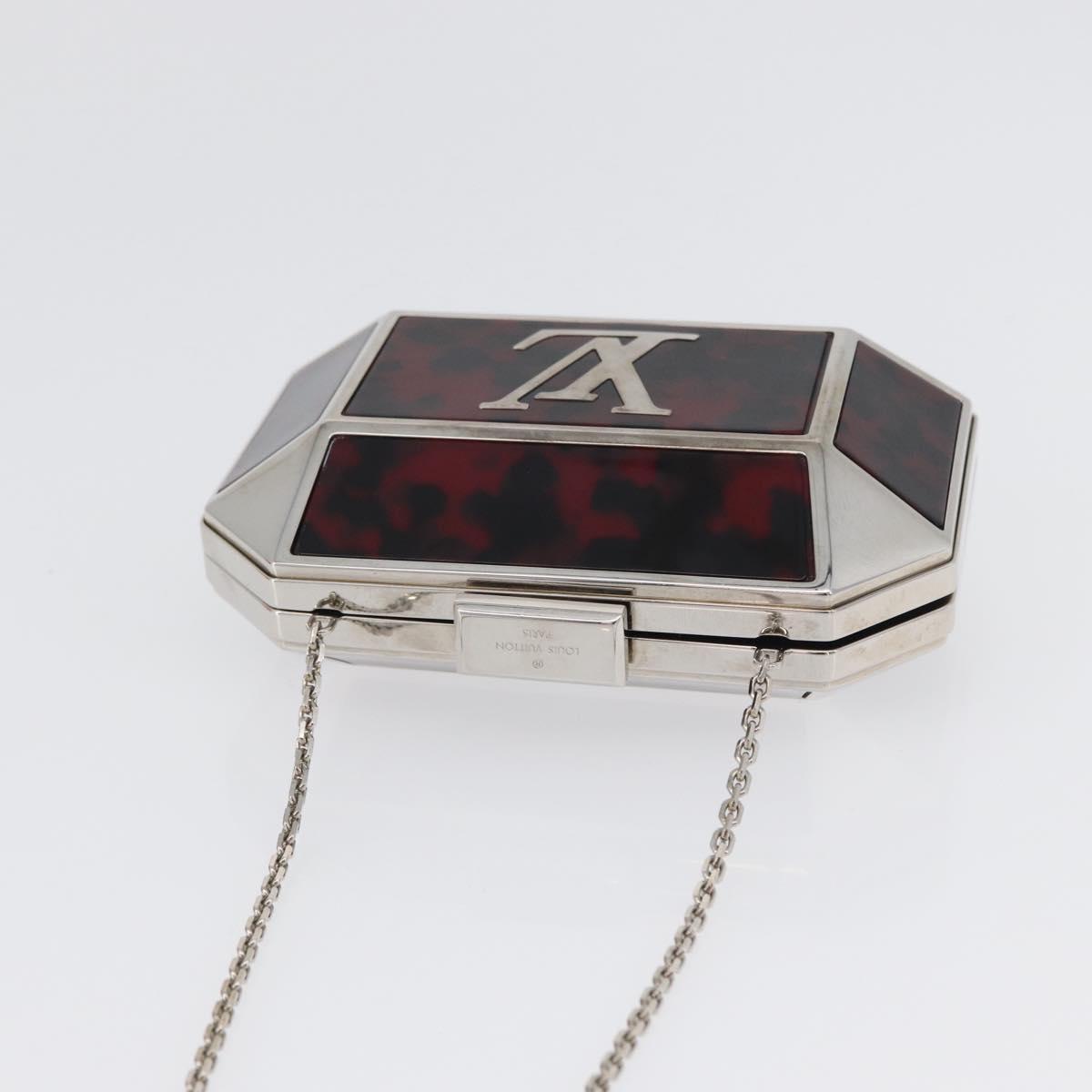 LOUIS VUITTON Chain Shoulder Bag metal Red LV Auth 165383SAM