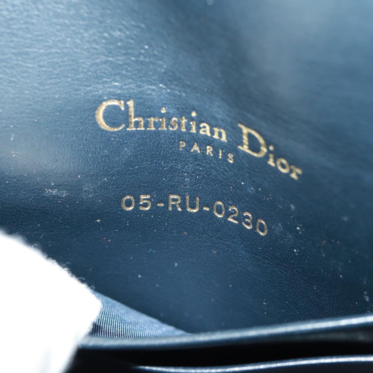 Christian Dior Trotter Canvas Saddle Oblique Waist bag Navy Gold Auth 165390V