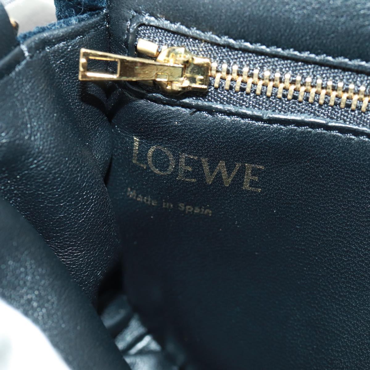 LOEWE Chain Goya Shoulder Bag Velor Black Gold Auth 165404M
