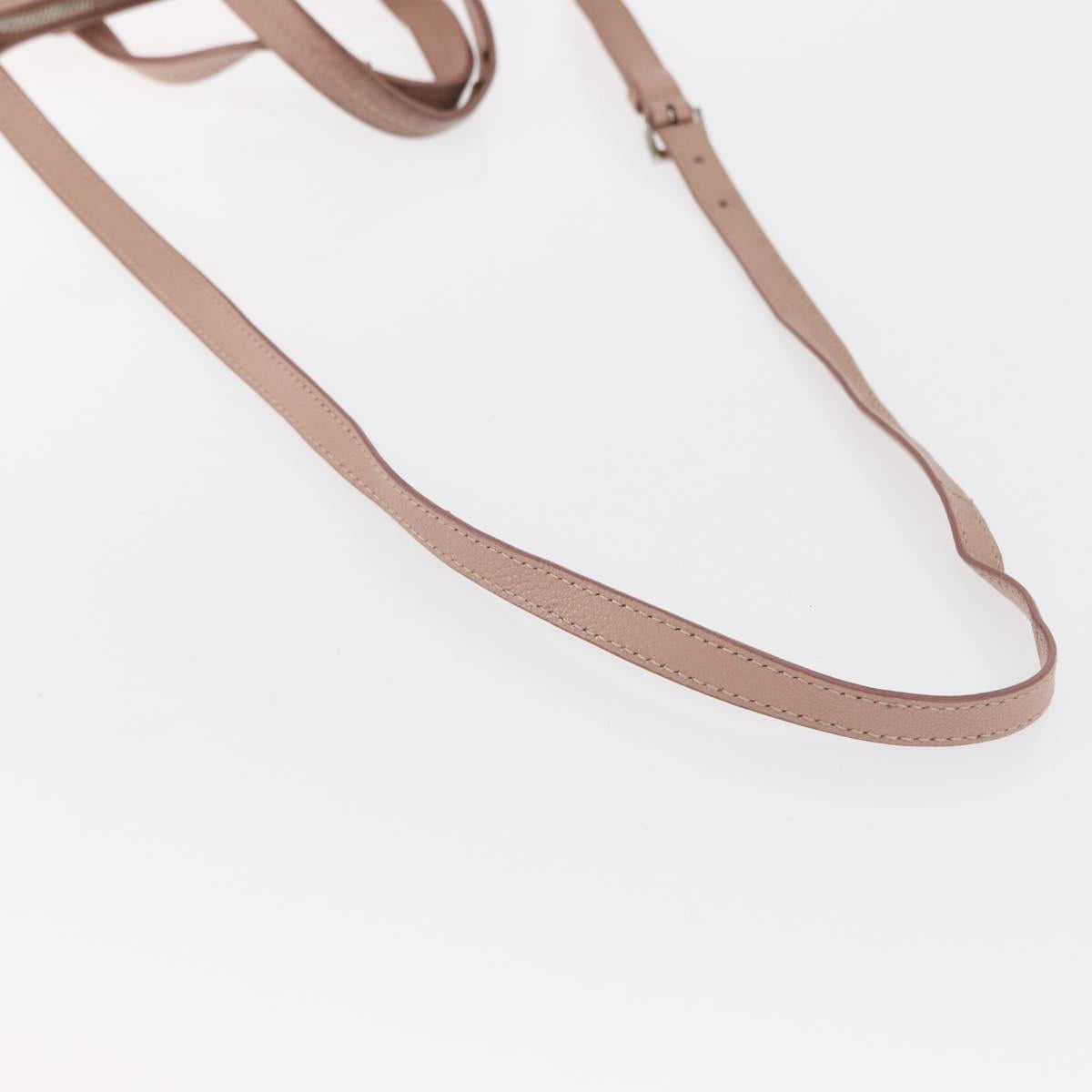 Miu Miu Hand Bag Leather 2way Pink Silver Auth 165405