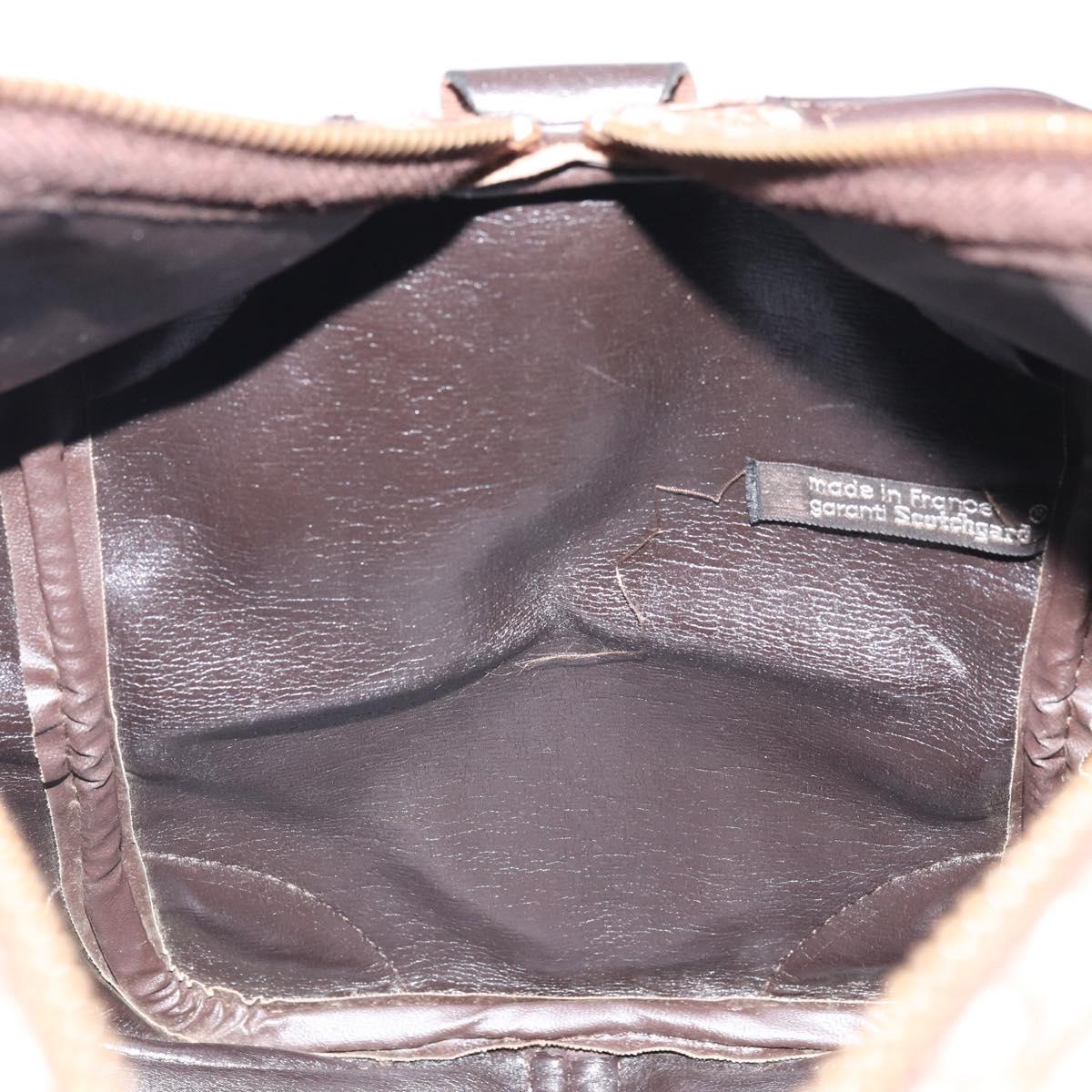 Christian Dior Trotter Canvas Boston Bag Beige Gold Auth 165414