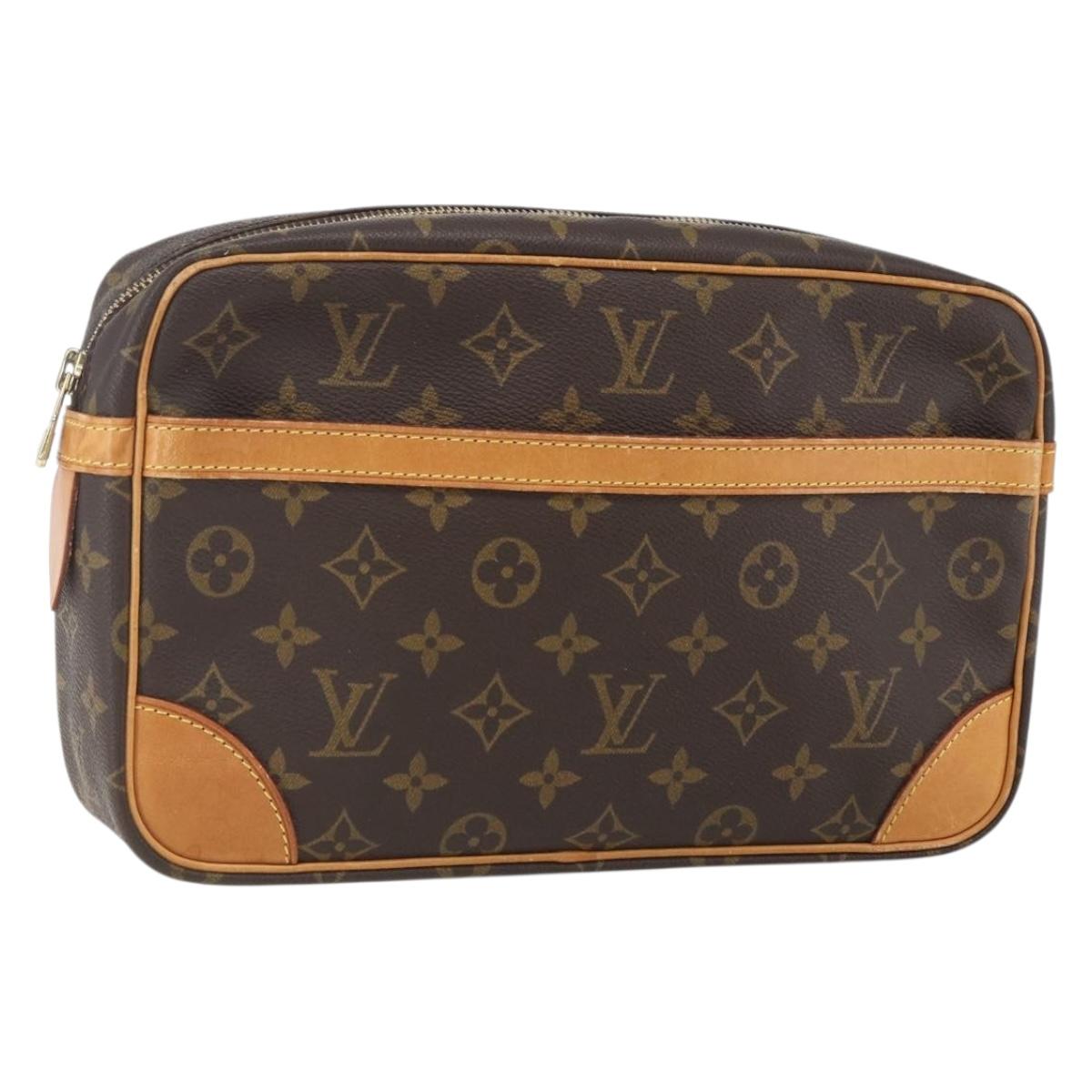 LOUIS VUITTON Monogram Compiegne 28 Clutch Bag M51845 LV Auth 165422