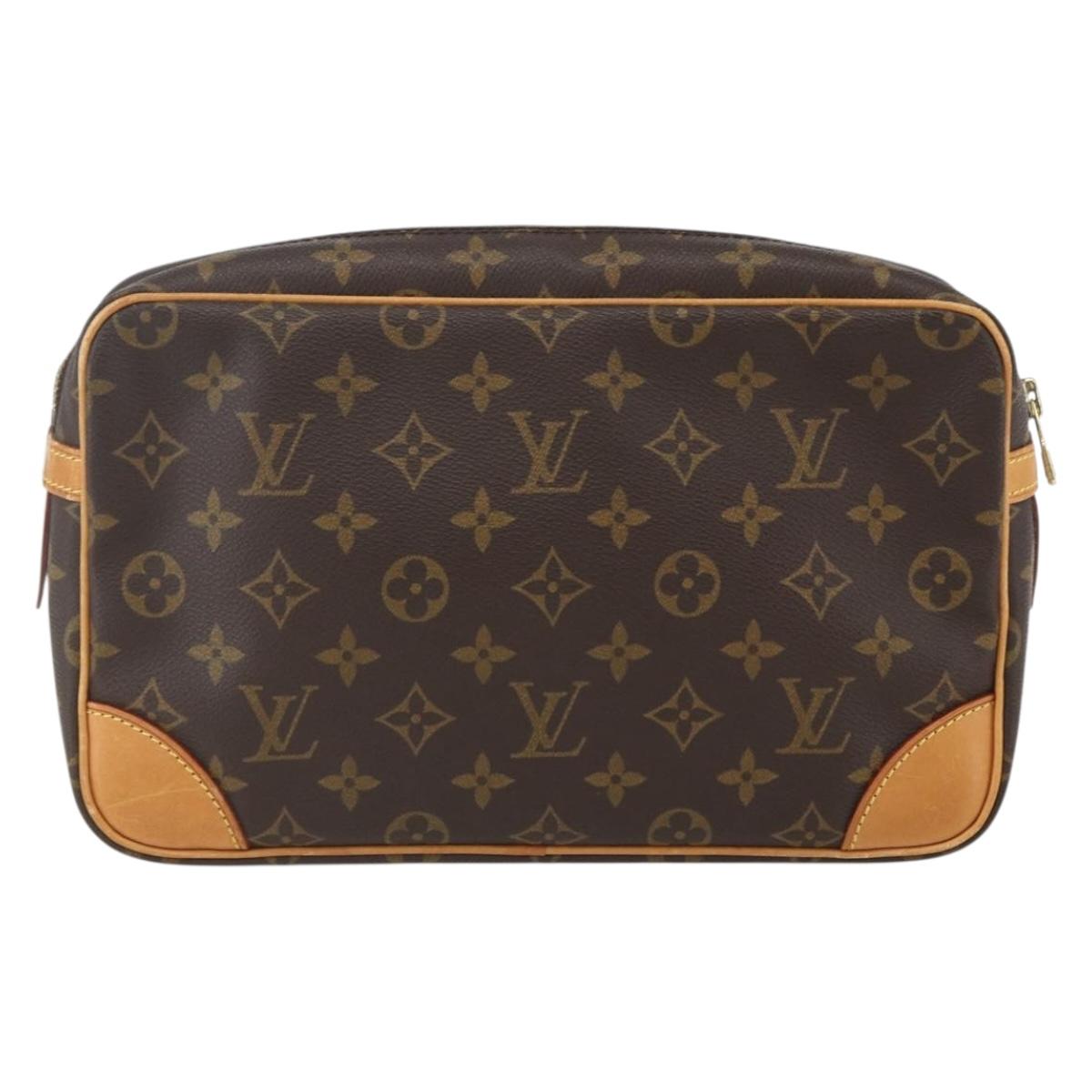 LOUIS VUITTON Monogram Compiegne 28 Clutch Bag M51845 LV Auth 165422