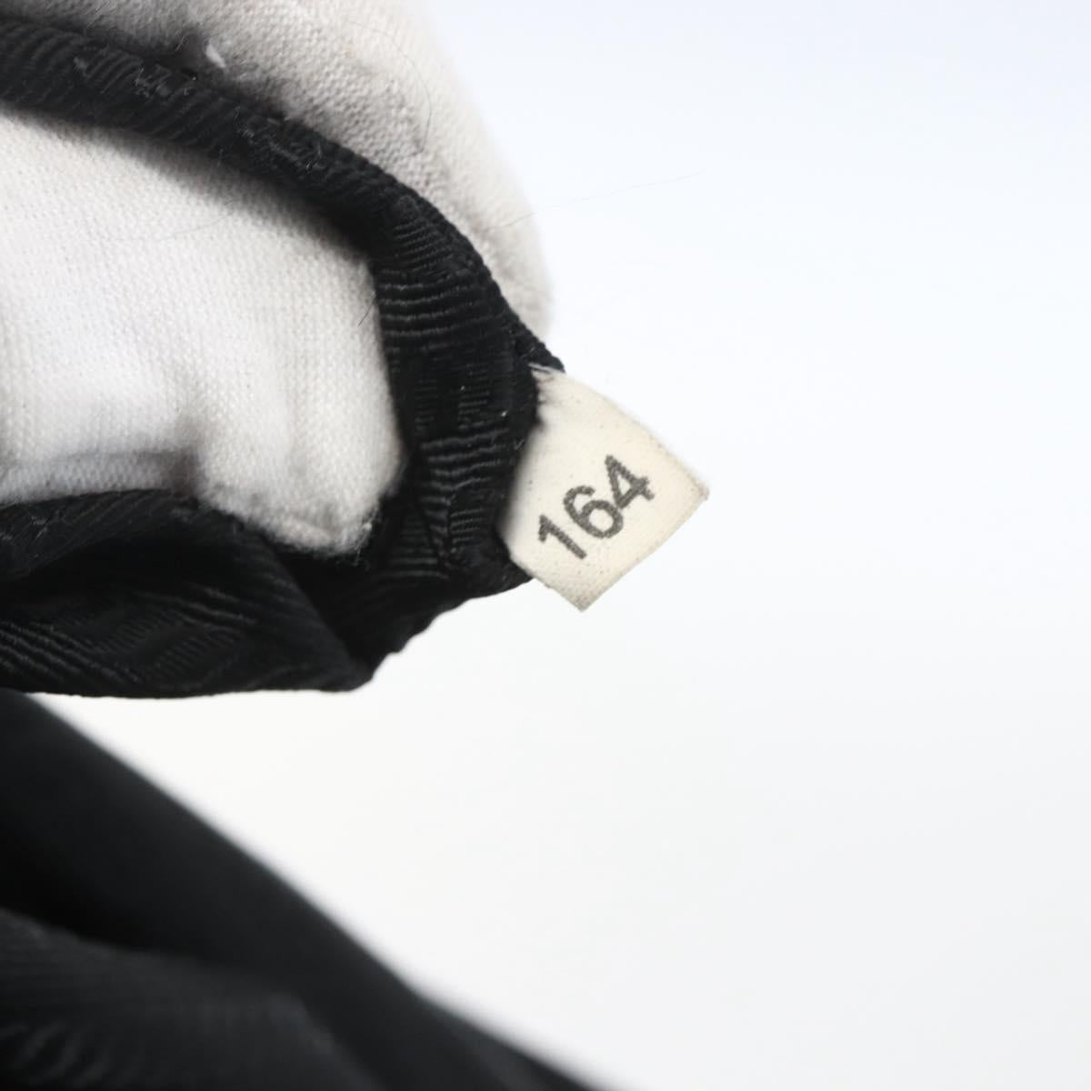 PRADA Shoulder Bag Nylon Black Silver Auth 165424