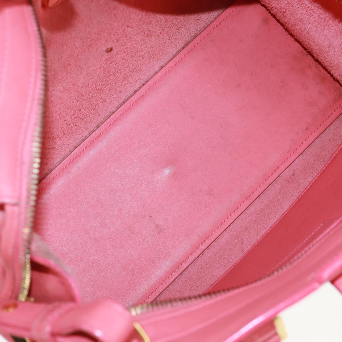 SAINT LAURENT Baby Cabas Hand Bag Leather 2way Gold Pink Auth 165430SAV
