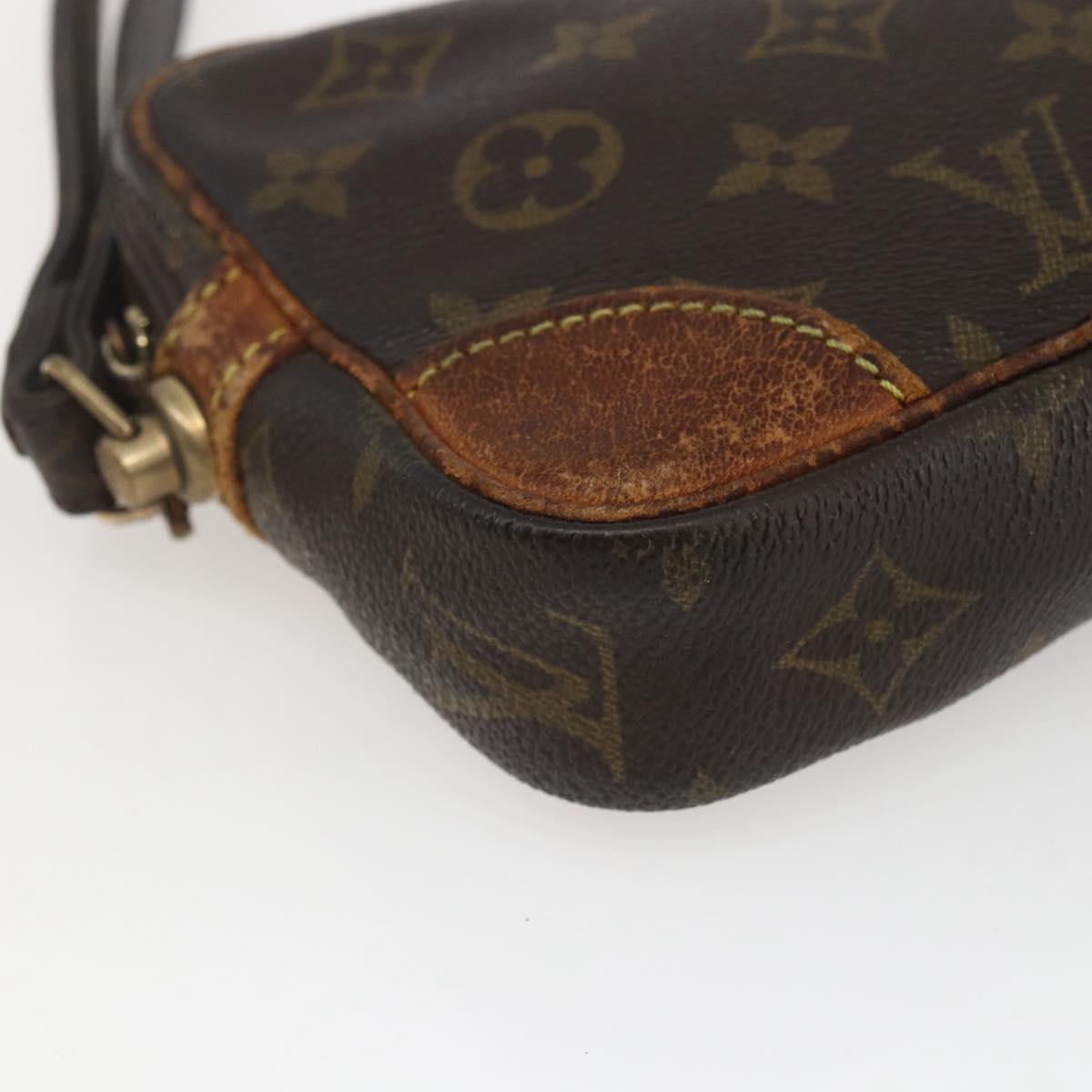LOUIS VUITTON Monogram Marly Dragonne PM Clutch Bag M51827 LV Auth 165435