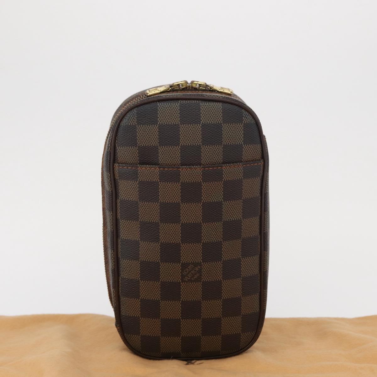 LOUIS VUITTON Damier Ebene Pochette Gange Shoulder Bag SPO N48048 LV Auth 165447