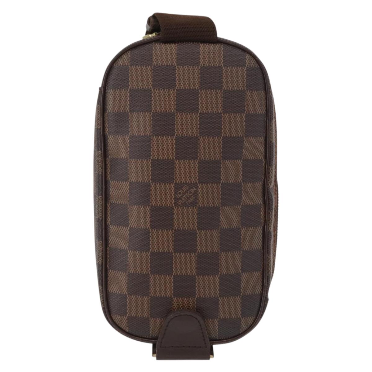 LOUIS VUITTON Damier Ebene Pochette Gange Shoulder Bag SPO N48048 LV Auth 165447