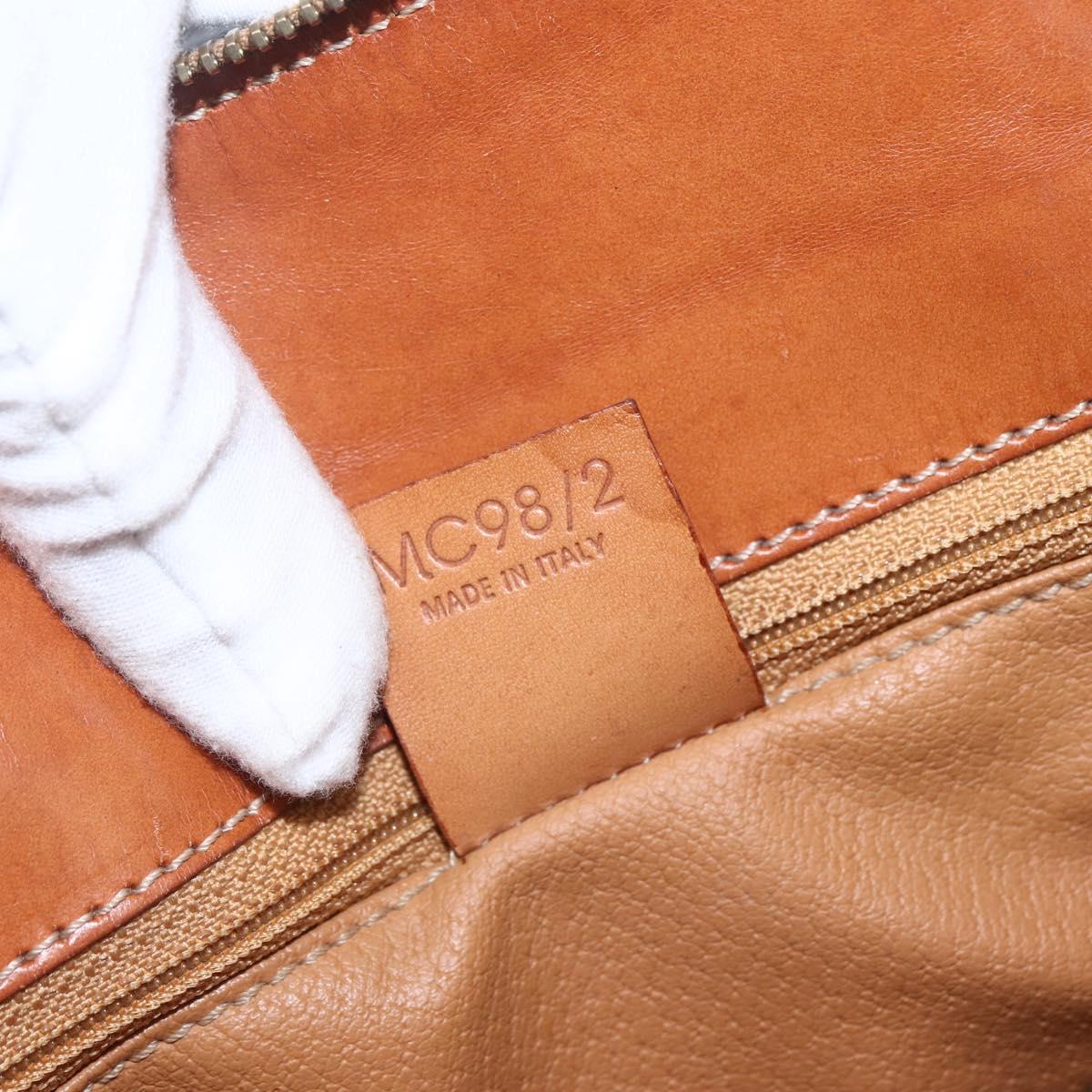 CELINE Macadam Canvas Hand Bag PVC Leather Brown Gold Auth 165448
