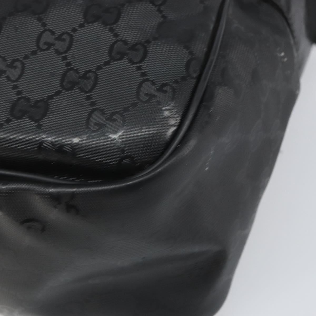 GUCCI GG Implementation Shoulder Bag Black Silver 211107 Auth 165449