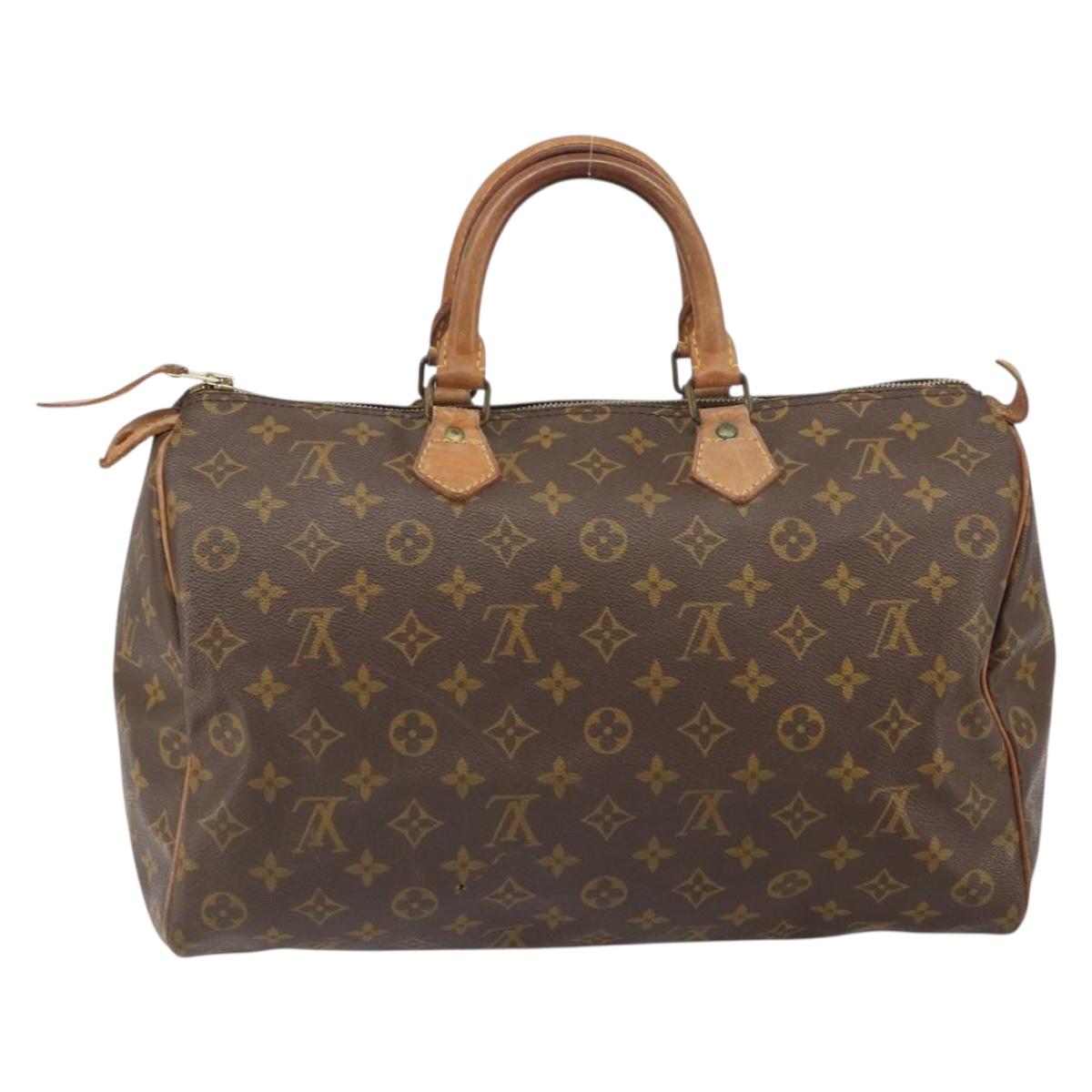 LOUIS VUITTON Monogram Speedy 35 Hand Bag M41524 LV Auth 165455A
