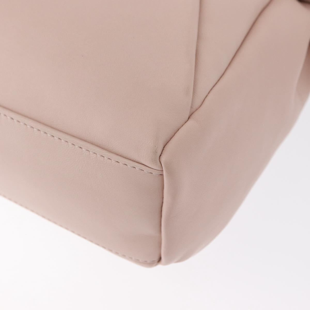 Salvatore Ferragamo Vala Ribbon Shoulder Bag Leather Pink Gold Auth 165457
