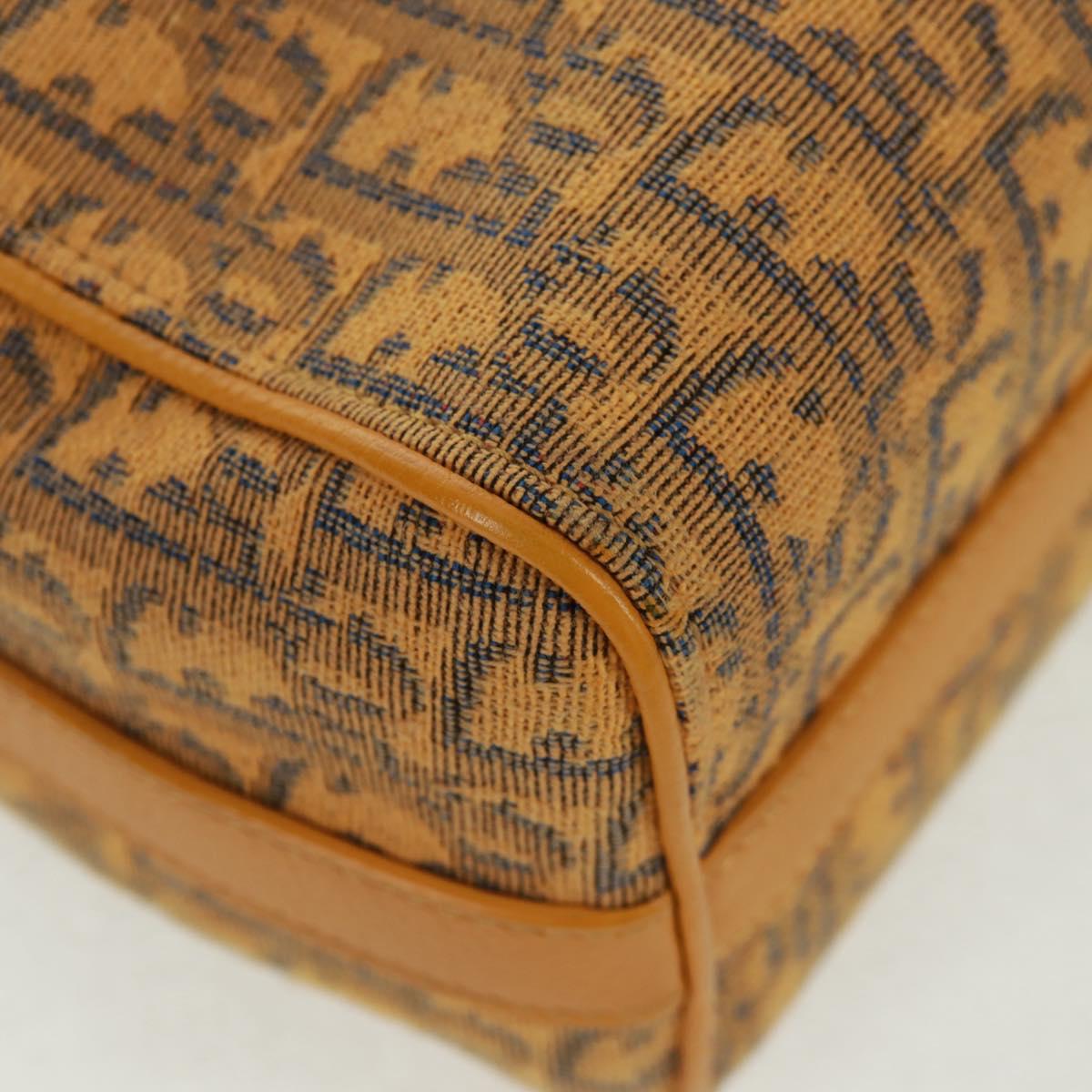 Christian Dior Trotter Canvas Saddle Oblique Dior Lanco Bag Yellow Auth 165473M