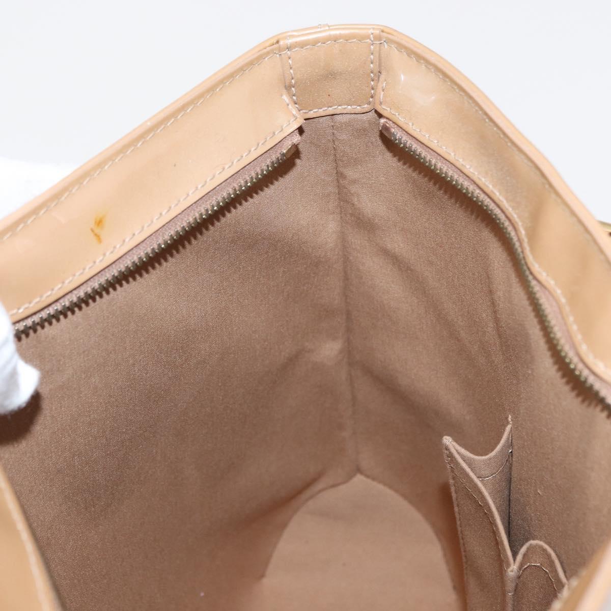 LOUIS VUITTON Monogram Vernis Brentwood Shoulder Bag Noisette M91511 Auth 165479