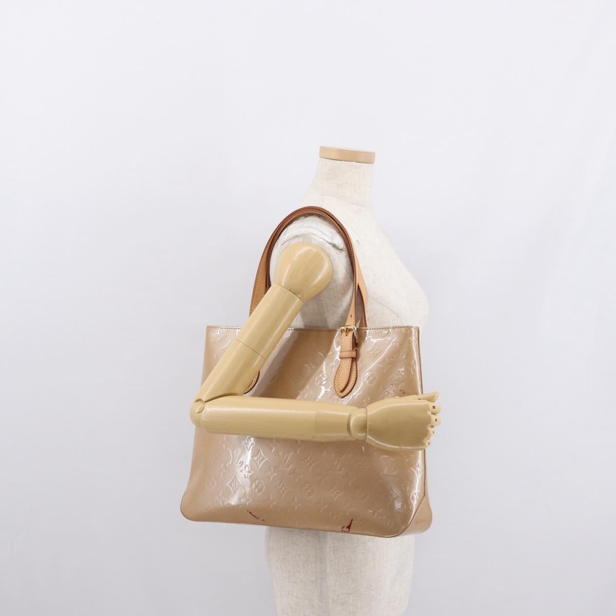 LOUIS VUITTON Monogram Vernis Brentwood Shoulder Bag Noisette M91511 Auth 165479