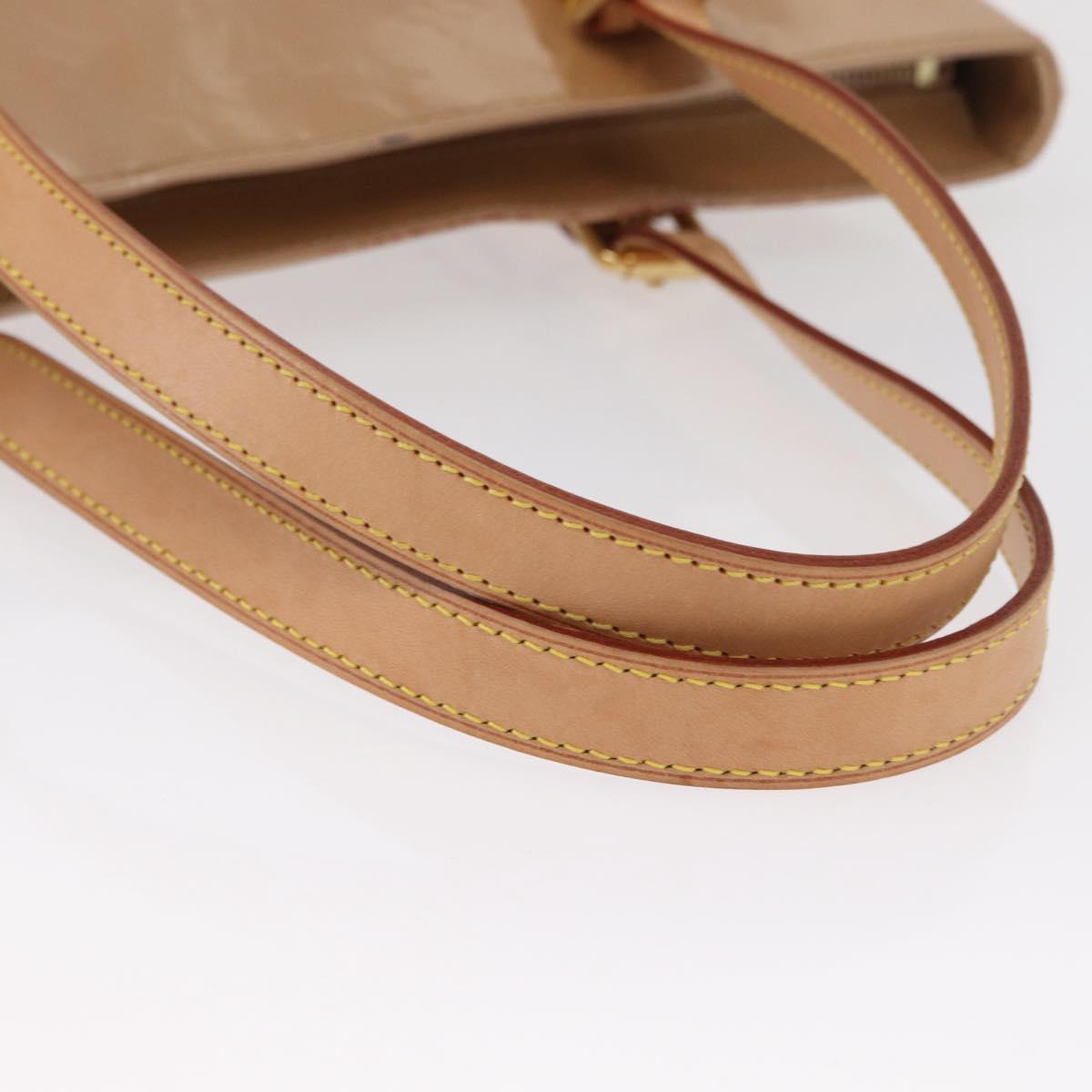 LOUIS VUITTON Monogram Vernis Brentwood Shoulder Bag Noisette M91511 Auth 165479