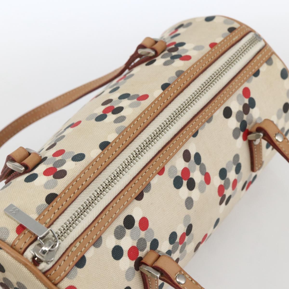 BURBERRY Blue Label Hand Bag Canvas Multicolor Silver Auth 165482