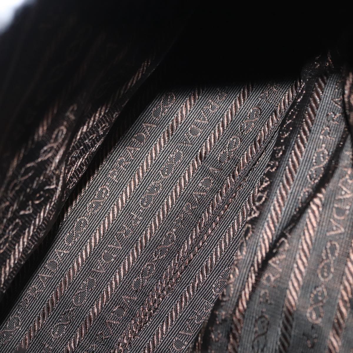 PRADA Shoulder Bag Nylon Khaki Silver Auth 165486