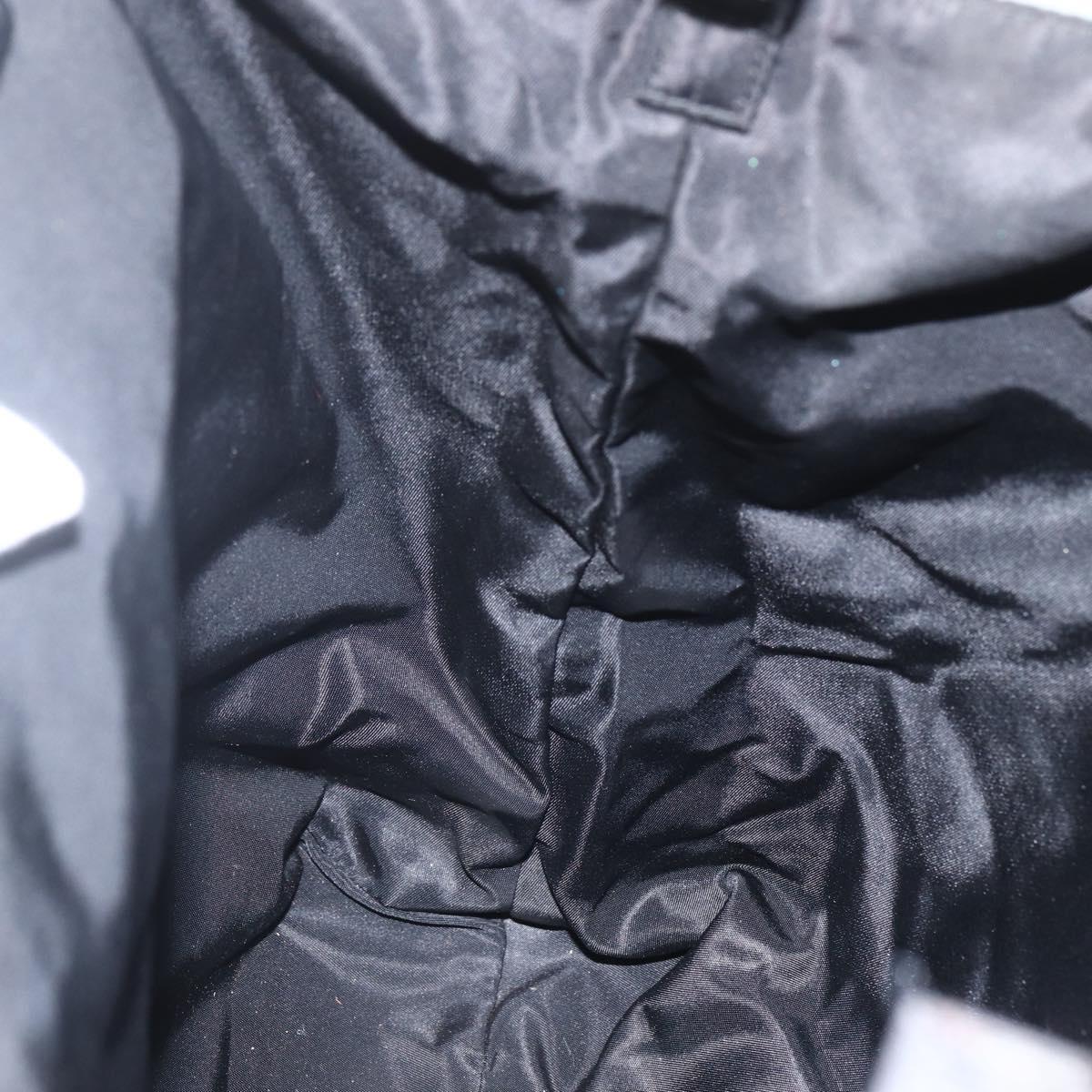 PRADA Hand Bag Nylon Green Silver Auth 165487