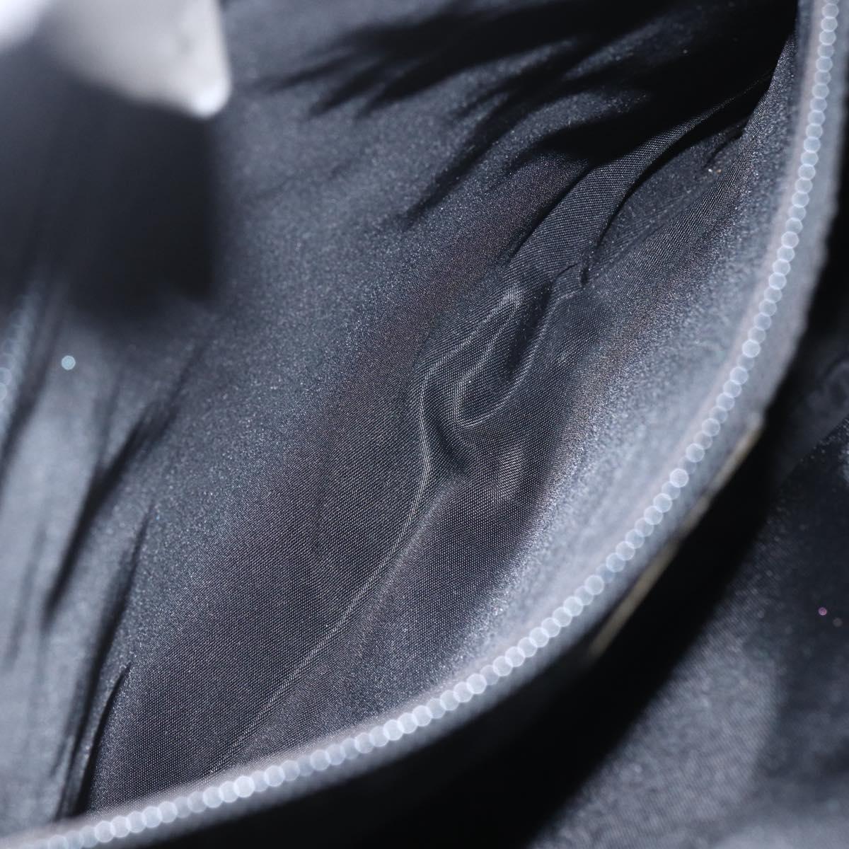 PRADA Hand Bag Nylon Green Silver Auth 165487