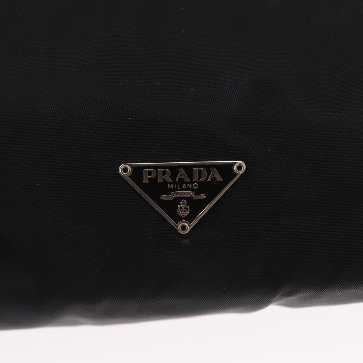 PRADA Pouch Nylon Black Auth 165499