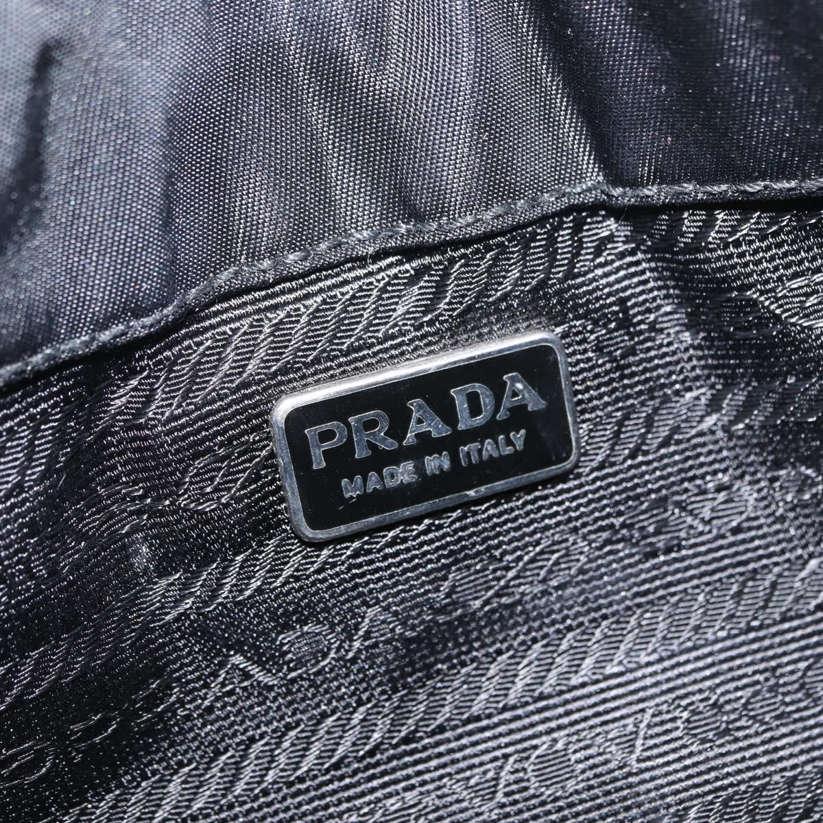 PRADA Pouch Nylon Black Auth 165499
