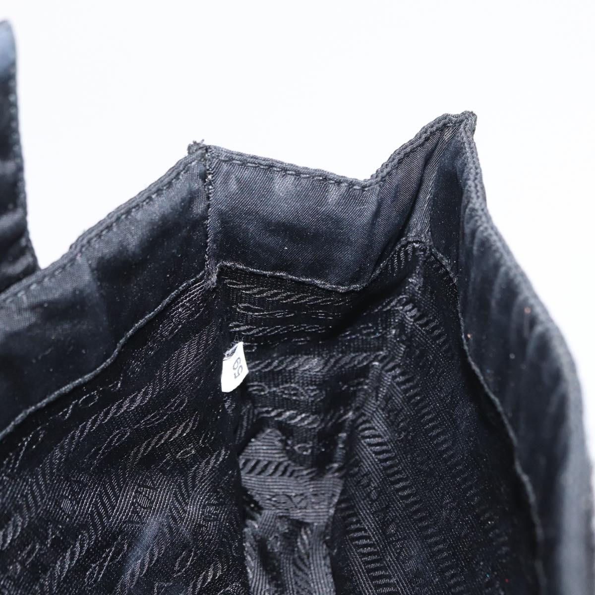 PRADA Pouch Nylon Black Auth 165499