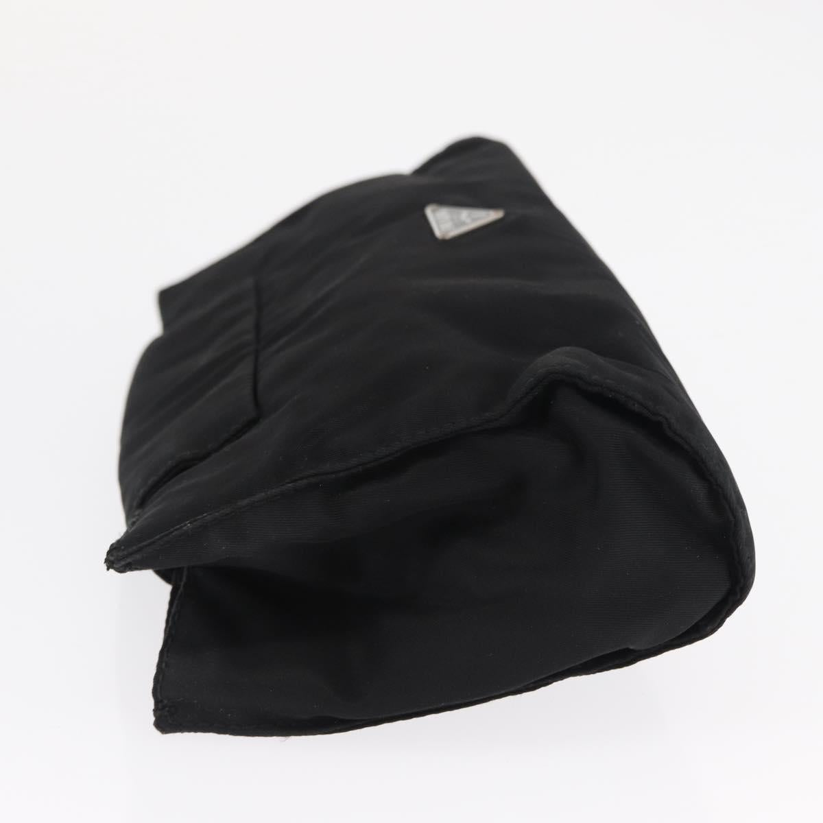 PRADA Pouch Nylon Black Auth 165499