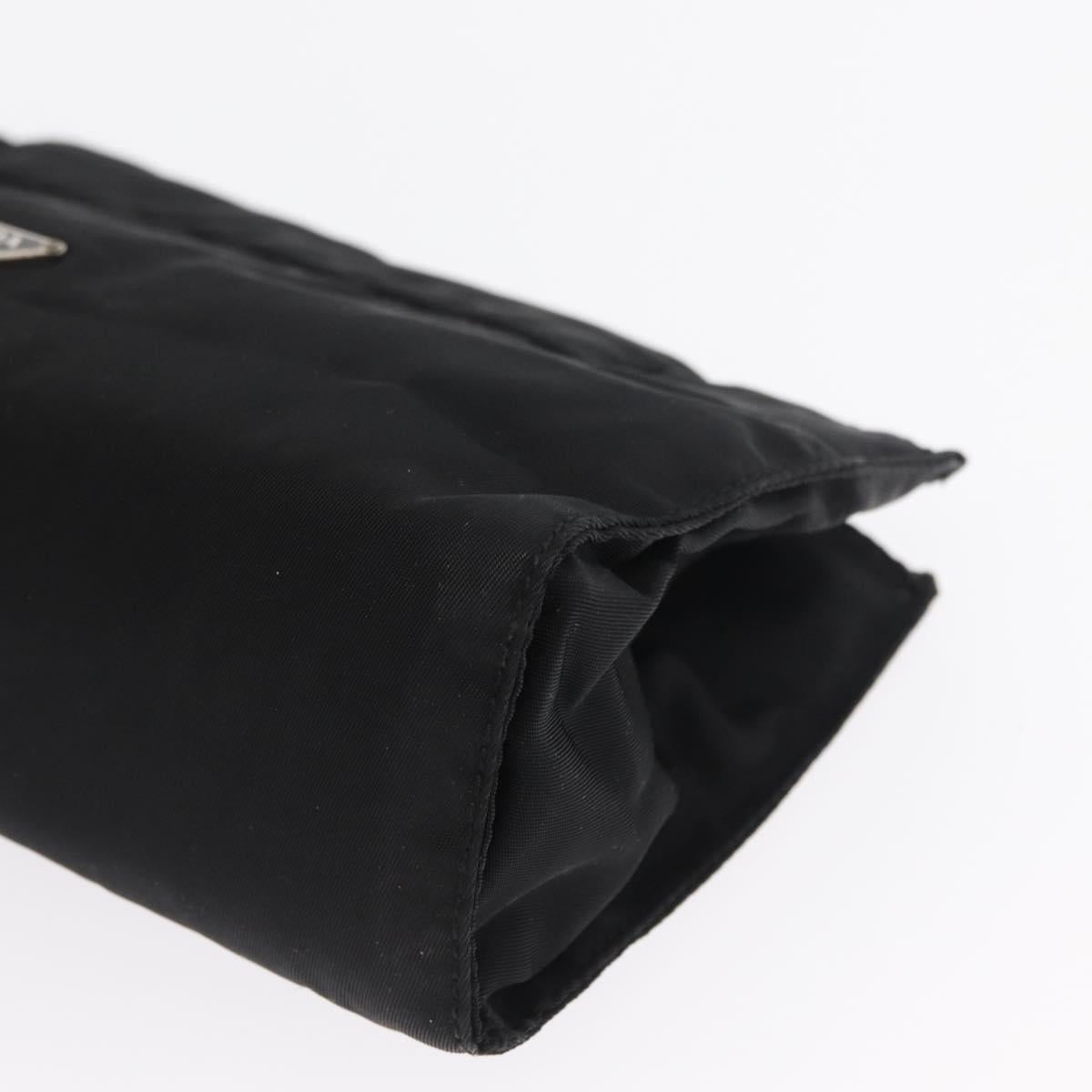 PRADA Pouch Nylon Black Auth 165499