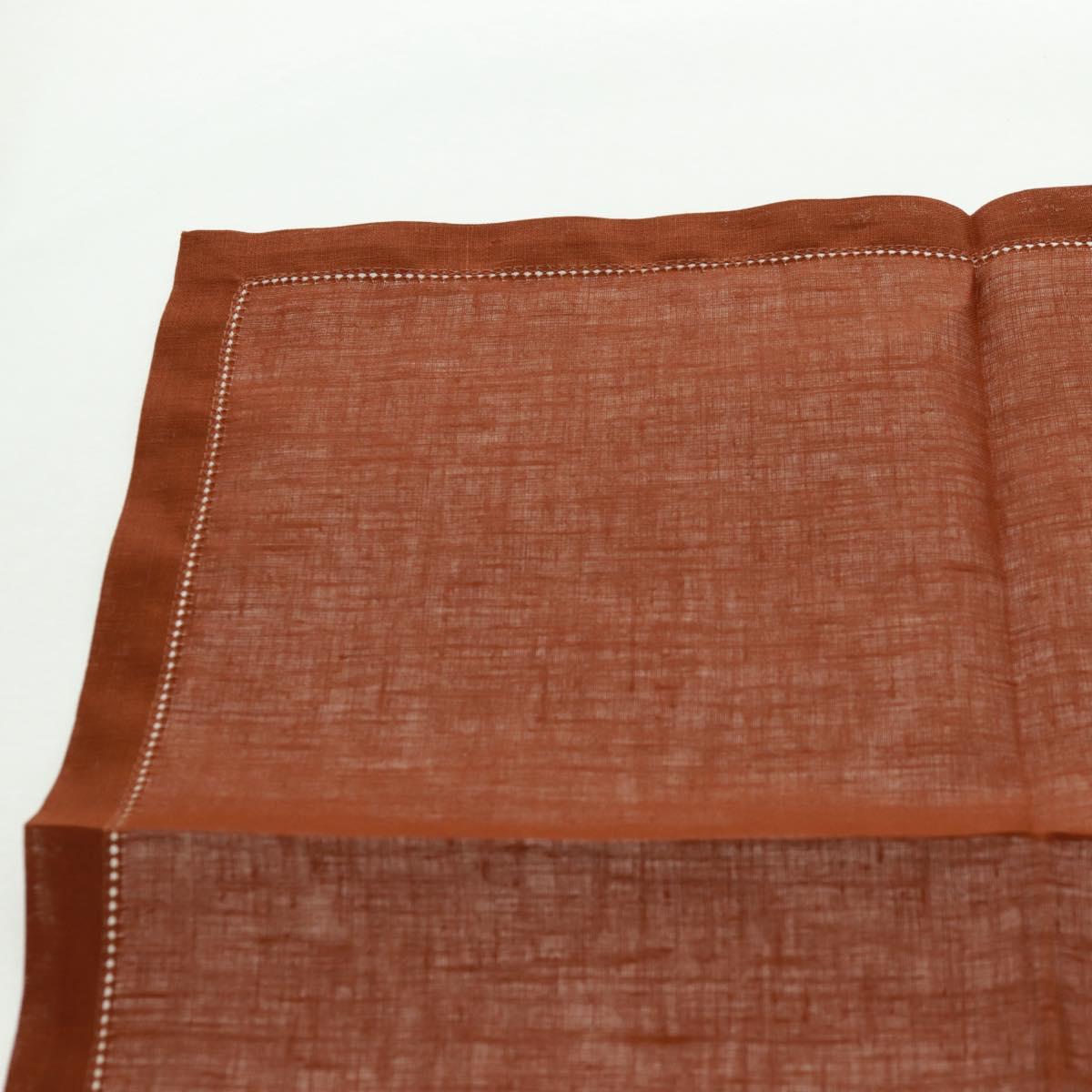 HERMES Place Mat Canvas Brown Auth 165512M